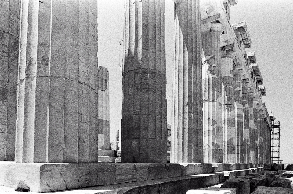 Parthenon, detail of the stylobate