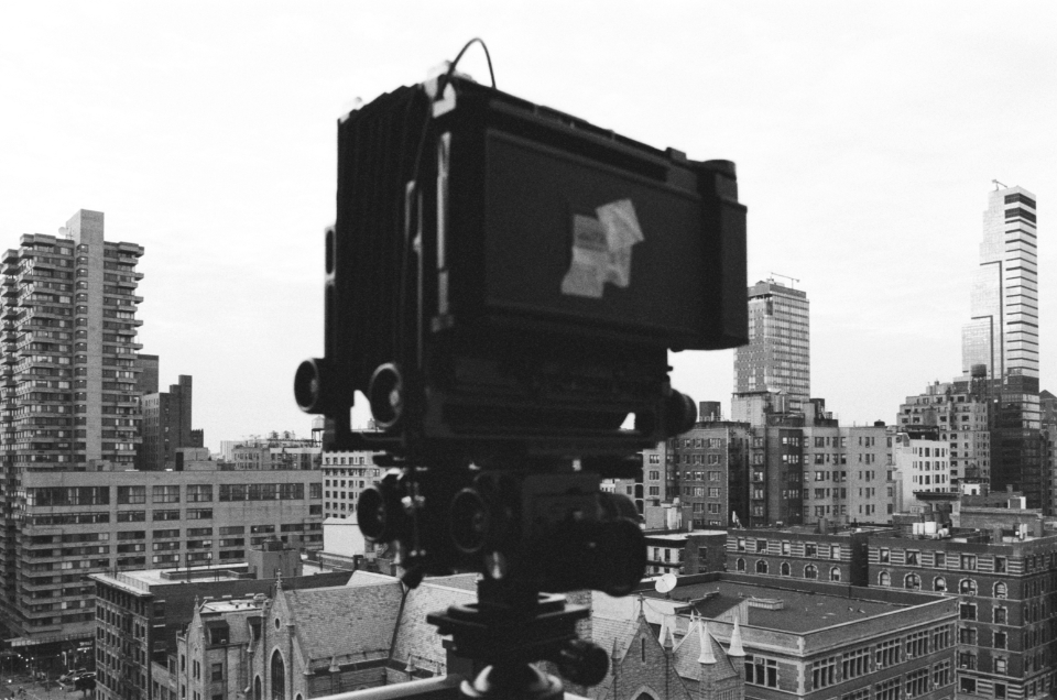 my camera pointing towards the Hudson river