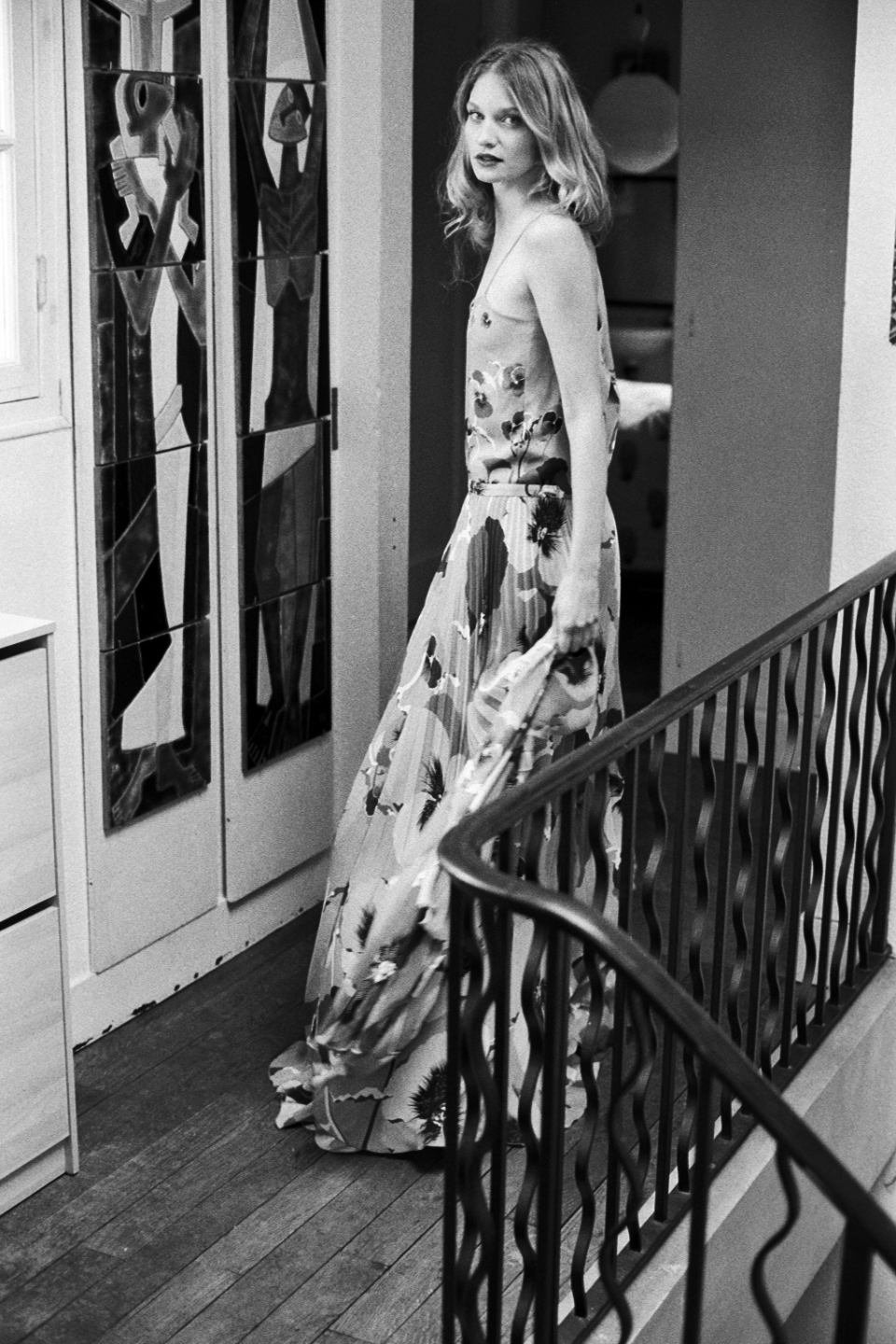 Leslie Masson on the upper floor photographed by Luigi Cassinelli