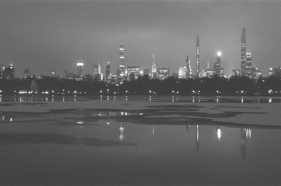view of midtown skyscrapers from jacqueline kennedy onassis reservoir