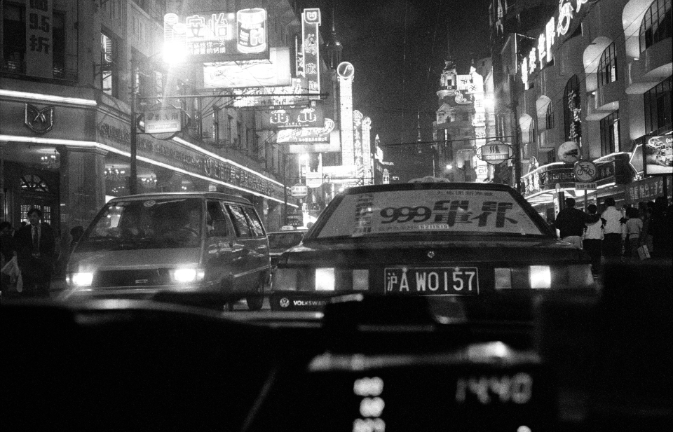 inside a cab, Shanghai 1995